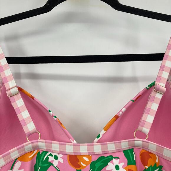 Lands End x Draper James Citrus Wild Blossom One Piece Swimsuit Women’s 8 Pinup - Picture 10 of 12